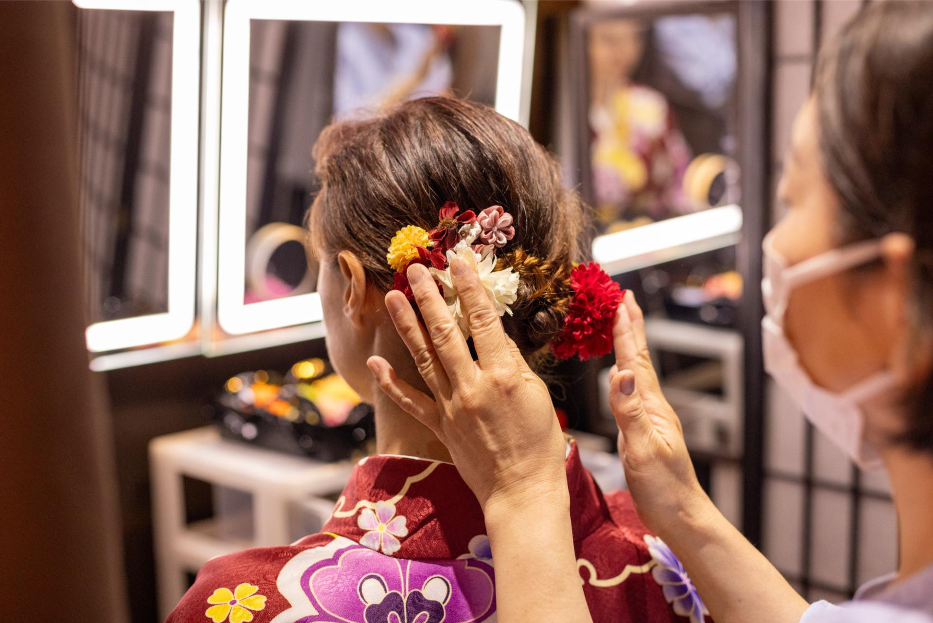 ヘアセット込みの安心プラン | 京都の着物レンタルなら株式会社ひらまつ