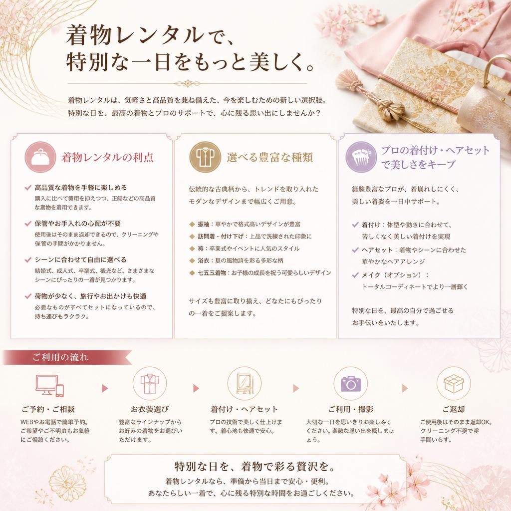 着物レンタルの魅力