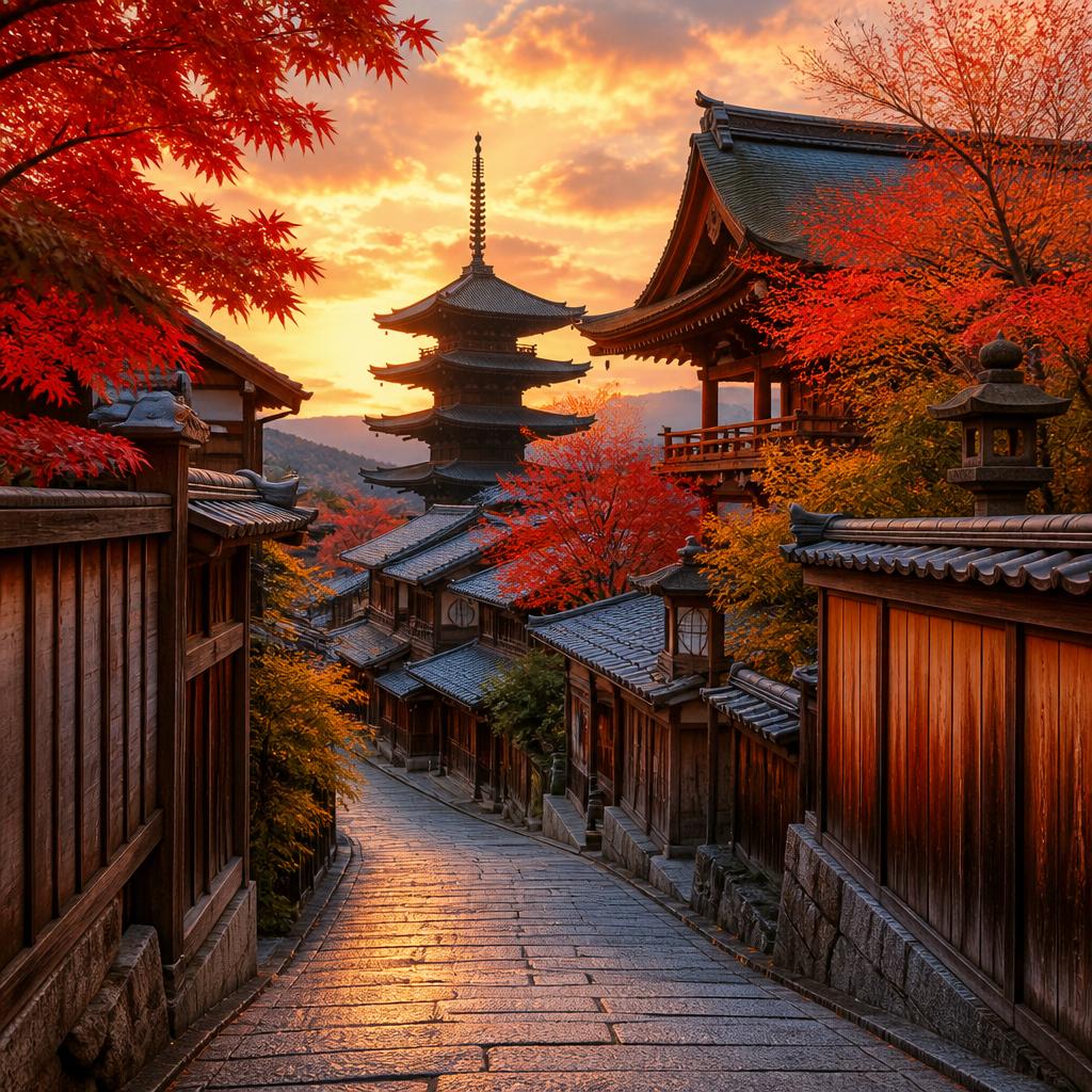 秋の伝統体験 - 和装で贅沢な散策